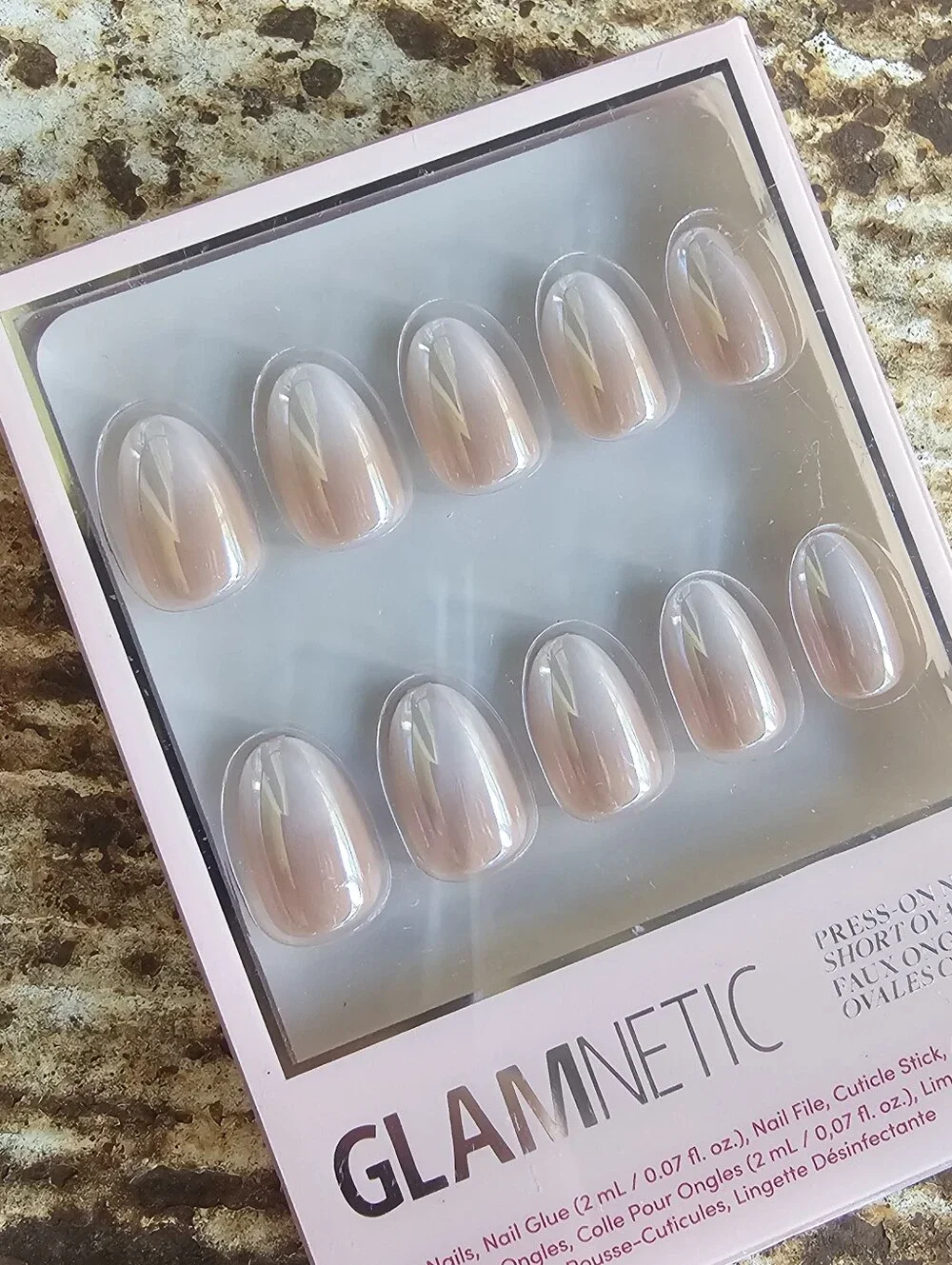 Glamnetic Crystal Glaze Short Oval Press-On Nails